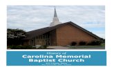 History of Carolina Memorial Baptist Churchstorage.cloversites.com/carolinamemorialbaptistchurch... · Web view1926 - Carolina Memorial Baptist Church has gained possession of a portion