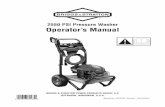 2550 PSI Pressure Washer Operator’s Manual No. 203767GS Revision - (04/18/2007) BRIGGS & STRATTON POWER PRODUCTS GROUP, LLC JEFFERSON, WISCONSIN, U.S.A. 2550 PSI Pressure Washer