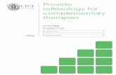 reflexology for complementary therapies - VTCT · PDF fileUV31302 Provide reflexology for complementary therapies The aim of this unit is to provide you with the knowledge, understanding