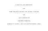 CIRCULAR ORDERS OF THE HIGH COURT OF JUDICATURE …ijtr.nic.in/Circular Orders (Supplement).pdf · THE HIGH COURT OF JUDICATURE AT ALLAHABAD (SUPPLEMENT) ... Direction given by Hon’ble