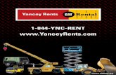 1-844-YNC-RENT - Yancey Bros. Co ... · PDF file 1-844-YNC-RENT FORKLIFTS MODELCAPACITY WAREHOUSE FORKLIFTS Pallet Jacks 5,000 lbs. manual CAT® P5000 5,000 lbs capacity (propane)