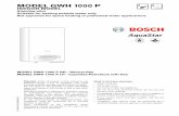 MODEL GWH 1000 P - Bosch Climate GWH 1000 P INDOOR MODEL Standing ... or maintenance can cause injury or property damage. Refer to this manual. For ... Model GWH 1000 …