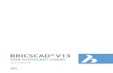 BRICSCAD V13 · PDF fileBricsCAD V13 for AutoCAD Users is meant for you, if you are Ð an AutoCAD user considering the switch to BricsCAD Ð a firm adding licenses of BricsCAD to