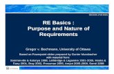 RE Basics : Purpose and Nature of - University of Ottawabochmann/SEG3101/Notes/SEG3101... · View of the Software Engineering Institute ... functionality and qualities (e.g., performance,