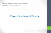 Classification of Costs - CA Sri Lanka 2 for... · Classification of Costs (contd.) Sunk cost ... Variable Production Cost ... No classification of total cost into fixed and variable.