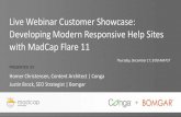 Live Webinar Customer Showcase: Developing Modern ...assets.madcapsoftware.com/webinar/...CustomerShowcaseFlare11.pdf · Live Webinar Customer Showcase: Developing Modern Responsive