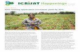 Happenings - ICRISAT crop experienced a 30% yield increase. These farmers, ... the sowing recommendations provided. My crops were ... Minister for Irrigation, Marketing …