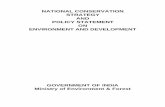 NATIONAL CONSERVATION STRATEGY AND POLICY STATEMENT ON ENVIRONMENT · PDF file · 2013-06-07NATIONAL CONSERVATION STRATEGY AND POLICY STATEMENT ON ... 8.7 Role of non -governmental