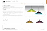 JADE - Besa · PDF fileCone-shaped shade shall be made of prismatic glass in various bicolor decors. 5.5” Dia. x 2.5” H ... Jade LED Pendant, Emerald/Gold Shade, Satin Nickel Finish