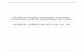 The Royal Canadian Numismatic Association l'Association ... · PDF fileThe Royal Canadian Numismatic Association l'Association royale de numismatique du Canada GENERAL OPERATING BY-LAW