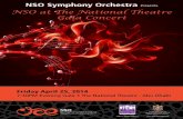 NSO Symphony Orchestra Presents NSO at The National ... · PDF file Friday April 25, 2014 7:30PM Evening Gala • The National Theatre - Abu Dhabi NSO Symphony Orchestra Presents NSO