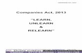 Companies Act, 2013 “LEARN, UNLEARN RELEARN” · PDF fileCompanies Act, 2013 “LEARN, UNLEARN & RELEARN” COMPANIES ACT, 2013 BY ROHIT KUMAR SINGH - B.COM,ACA, FCS, LLB(Gold Medallist);