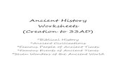 Ancient History Worksheets (Creation to 33AD) · PDF fileAncient History Worksheets (Creation to 33AD) *Biblical History *Ancient Civilizations *Famous People of Ancient Times *Famous