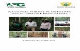 NATIONAL FOREST PLANTATION DEVELOPMENT PROGRAMME … Annual Report... · The National Forest Plantation Development Programme (NFPDP) ... established plantations handed over to the