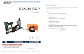 INTRODUCTION: SJK.16 ROP - · PDF fileSpare parts for SJK.16 ROP ... and year of manufacture are printed on the cover, ... The working pressure must be the one mentioned under TECHNICAL