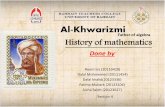 Al-Khwarizmi - Abdulla  · PDF file · 2015-03-19contains chapters which cover various topics: i. Operations of multiplication, addition, ...
