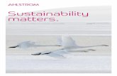 Sustainability matters. - Ahlstrom-Munksjö - Home new reinforcement product for the wind energy market to help our customers respond to these market requirements. Through higher strength