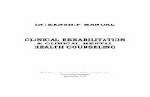 Clinical Rehab Internship Manual 1-15 - Edinboro … manual clinical rehabilitation ... the internship final report ... liability insurance and clearances
