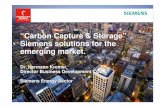 “Carbon Capture & Storage” Siemens solutions for the ...files.messe.de/cmsdb/001/14472.pdf · SGT5-2000E 52 % CC efficiency Basis - 113.000 t/a CO 2 - 164.000 t/a CO 2 - 212.000