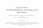 Lesson Title: RFID Modulation, Encoding, and Data Ratesrfidsecurity.uark.edu/downloads/slides/mod04_lesson04_slides.pdf · RFID Modulation, Encoding, and ... Why does a reader use