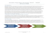 Gender Equality Strategy 2015 – 2020 Action Plan · PDF fileGender Equality Strategy 2015 ... is a leader in gender equality in the higher education sector, ... Business Planning