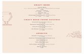 DRAFT BEER - Huth · PDF file · 2018-01-04DRAFT BEER Vienna Menu ... Austrian Champagne Schlumberger brut 0,1 l 5,50 with white peach 0,1 l 6,80 ... Microsoft Word - SpeisekarteGW
