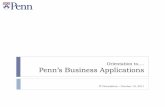Orientation to…. Penn’s Business Applications PennBusApps.pdf · guides and FAQs, as well as the ... require access to BEN Financials Printer PennWorks ... Oracle Asset Management-