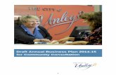 Draft Annual Business Plan 2014-15 for Community … 2 Item 1118 FCM... · The City of Unley Draft Annual Business Plan and Budget has been ... will result in an annual cash flow