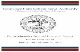 Tennessee State School Bond Authority STATE SCHOOL BOND AUTHORITY COMPREHENSIVE ANNUAL FINANCIAL REPORT FOR THE YEARS ENDED JUNE 30, 2017 AND JUNE 30, 2016 TABLE OF CONTENTS INTRODUCTORY