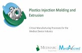 Plastics Injection Molding and Extrusion - Medmarc · PDF filePlastics Injection Molding and ... NPD, Mfg. Process, Process Validation, QSR, Statistics. Plastics Electronics, ... Cleaning