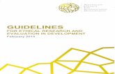 Ethical Principles and Guidelines for Development ... - ACFID · PDF fileConsiderations for research participants ... Ethical research and evaluation guidelines in development ...
