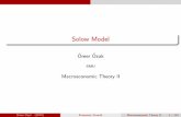 Solow Model - Macroeconomics II (Econ-6395) · PDF fileSolow Model Omer Ozak SMU Macroeconomic Theory II Omer Ozak (SMU) Economic Growth Macroeconomic Theory II 1 / 142