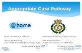 Appropriate Care Pathway - Ideas that change health care | · PDF file · 2015-04-07Appropriate care pathway ... treat and implement care plan. •Patient receives up to 7 day interventions
