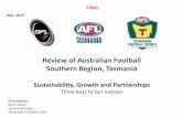 Review of Australian Football Southern Region, · PDF fileReview of Australian Football Southern Region, Tasmania ... discussing this topic. ... Footnote: The pathway from youth football