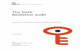 The Sixth Mediation Audit - CEDR · PDF file3 The mediation marketplace On the basis of mediators’ reported case loads, we can now estimate the current size of the civil and commercial