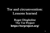 Tor and circumvention: Lessons learned · PDF fileTor and circumvention: Lessons learned ... favorite search terms? ... that isn't listed in any directory. No need to be an “exit”