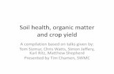 Soil health, organic matter and crop yieldsmartagriplatform.com/resources/Chamen et al - Soil...Soil health, organic matter and crop yield A compilation based on talks given by: Tom