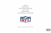 2013 OFFICIAL PLAYING RULES OF THE NATIONAL ... - … NFL Rule Book.… · 2013 . OFFICIAL. PLAYING RULES. OF THE. NATIONAL. FOOTBALL LEAGUE. ... Official Signals 102 ... The Ball