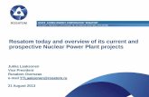 Rosatom today and overview of its current and prospective ... · PDF fileprospective Nuclear Power Plant projects ... Rosatom disclaims all responsibility for any and all mistakes,
