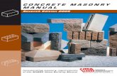 CONCRETE MASONRY MANUAL - SA  · PDF fileCONCRETE MASONRY MANUAL Incorporating masonry requirements of the NHBRC Home Building Manual Seventh Edition 2005