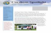 Corsham Spotlight - Corsham Civic · PDF fileCorsham Spotlight Journal of the ... 01249 713833 Heritage Open Days, September 2014 ... worked extremely hard to organise an exhibition