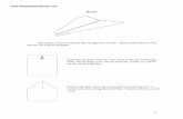 Arrow - Iowa State University · PDF fileThen, flip the paper over onto its backside, ... Make a crease along the dotted line. ... Condor . This plane produces