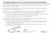 Proposed Approach for Driving EO Phase Modulators Approach for Driving EO Phase Modulators • Electro-optic (EO) phase modulators, such as the fiber-coupled version in Figure 1, are