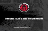 Official Rules and Regulations RACE | 234 CONGRESS STREET | BOSTON, MA 02110 © 2004–2016 SPARTAN RACE, INC. | SPARTAN.COM Official Rules and Regulations Last Update: February 22nd,