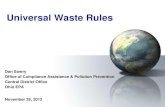 Universal Waste Rules - Ohio EPA Homeepa.ohio.gov/Portals/41/webinar/Proper Management of Universal... · •What are the universal waste rules? ... •Universal Waste Rule Guidance