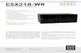 CSX218-WR - Martin Audio · PDF fileThe enclosure of the CSX218-WR is constructed from plywood ... ENCLOSURE 330 litre, Exterior grade Plywood, Flying points with fixings made from