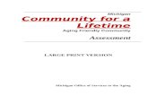 1 · Web viewMichigan Community for a Lifetime Aging Friendly Community Assessment LARGE PRINT VERSION Michigan Office of Services to the Aging Updated 3/23/15 The Michigan Community