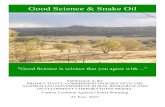 Good Science & Snake Oil - Productivity · PDF fileGood Science & Snake Oil: ... The use of language in this slide also creates a misleading impression. Eg. “Once sold, ... alternatives