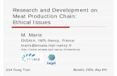 Research and Development on Meat Production Chain: Ethical ... · PDF fileResearch and Development on Meat Production Chain: Ethical Issues M. Marie ENSAIA, ... Product Processing