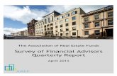 Survey of Financial Advisors Quarterly Report - AREF - Survey of... · ! ! !1 Introduction This Survey of Financial Advisors provides a unique source of reliable insight into the